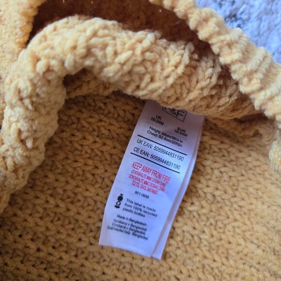 F&F yellow knitted chenille sweater 18-24M - Picture 3 of 3